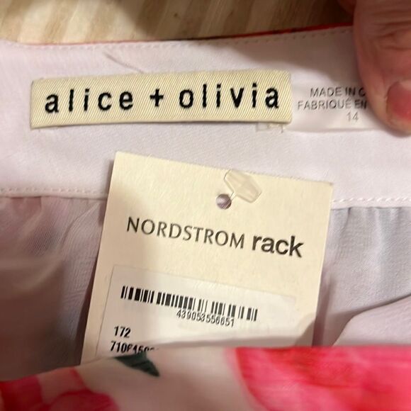 Alice + Olivia Katz Floral Sunburst Pleated Maxi Skirt Size 14 NWT $695 - Picture 7 of 9